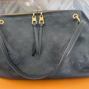 Loui Vuitton Ponthieu PM Empreinte Black leather bag